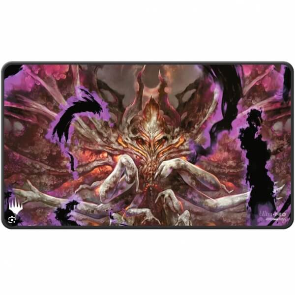 Magic the Gathering playmat - Duskmourn Damnation Black (Stitched)