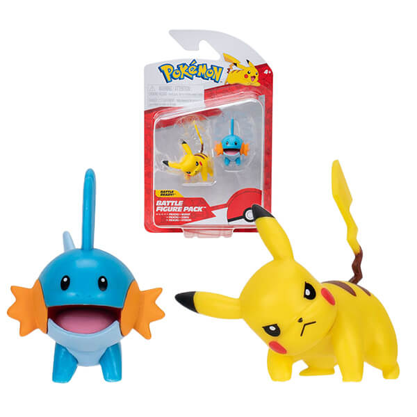Pokémon Action figures Pikachu and Mudkip - 5 cm