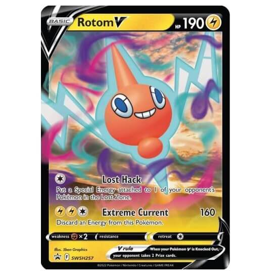 Pokémon card Rotom V from Hidden Potential Tin