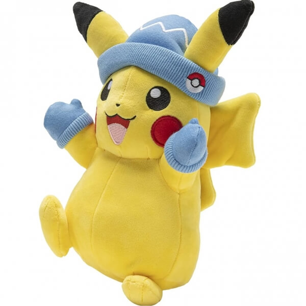 Pokémon plush Pikachu in winter hat and mittens 20 cm