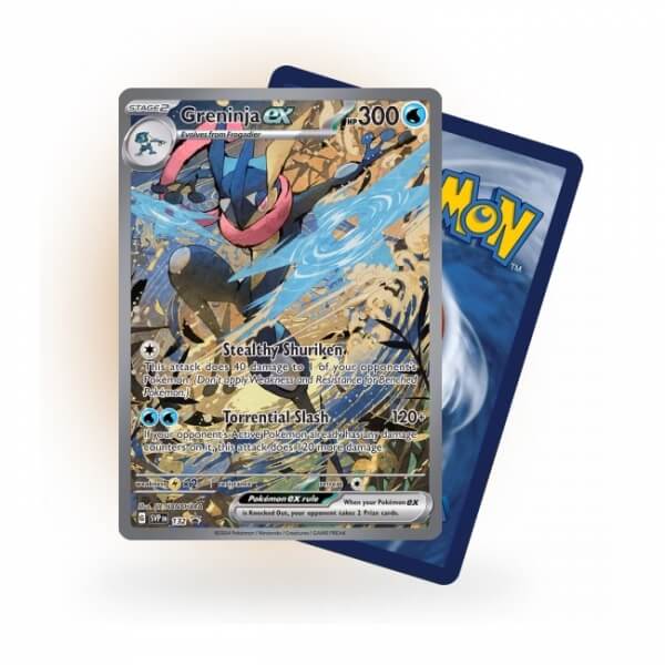 Pokémon evolution Foakie, Frogadier, Greninja ex from Special Illustration Collection