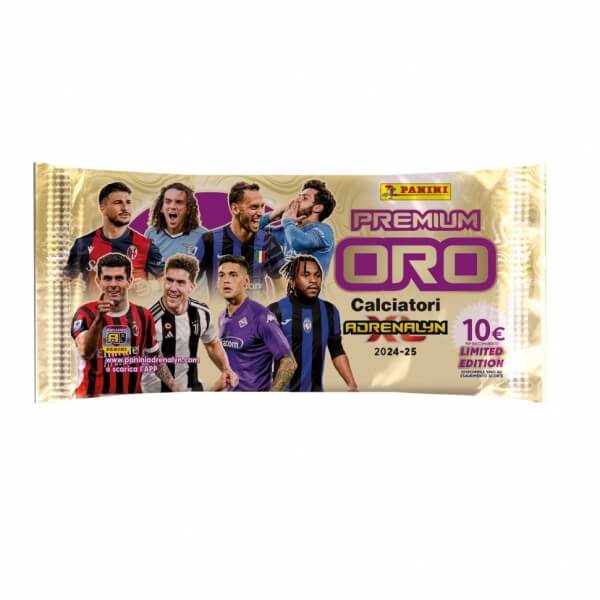 Soccer cards Panini SERIE A 2024/2025 - ADRENALYN XL Premium Oro Gold