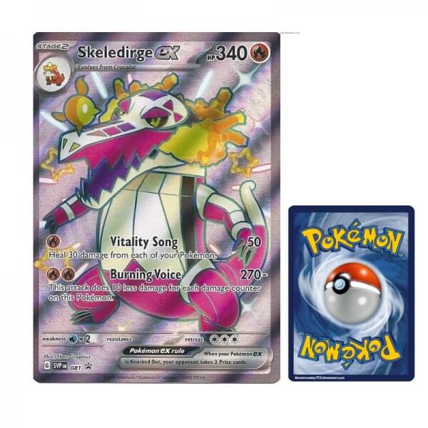 Pokémon JUMBO Skeledirge EX card from Premium Collection 