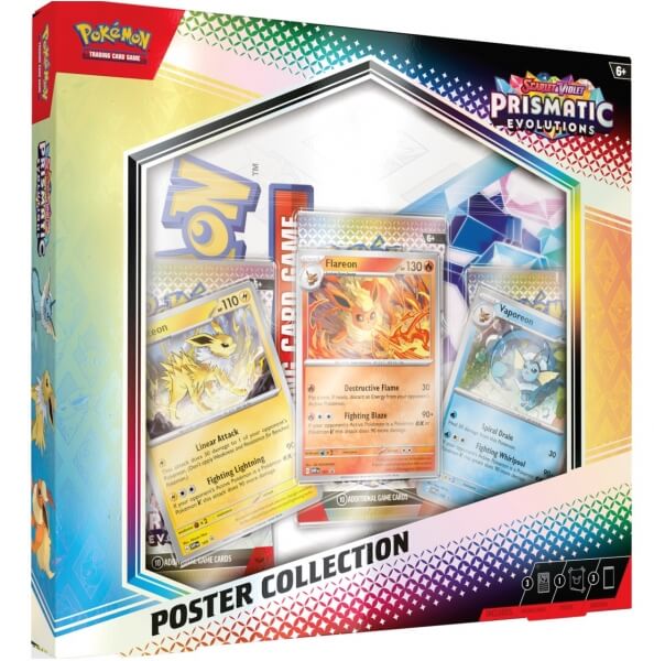 Pokémon Prismatic Evolutions Poster Collection (poster, 3x booster, 3x promo card)