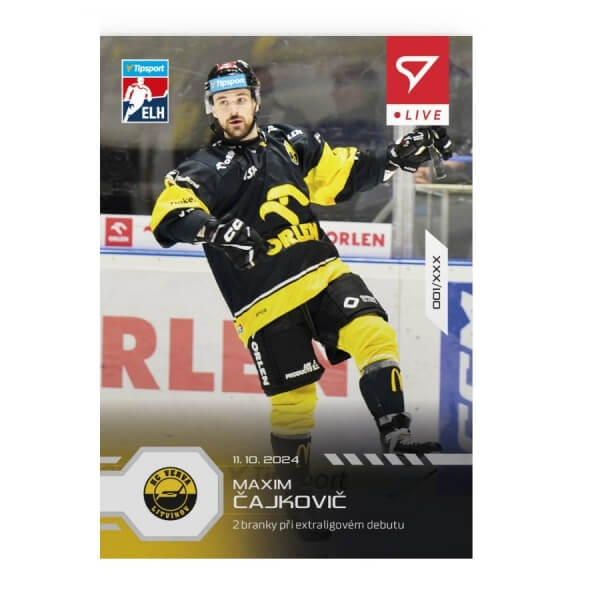 Hockey card Live Tipsport 2024-2025 - L-18 Maxim Čajkovič