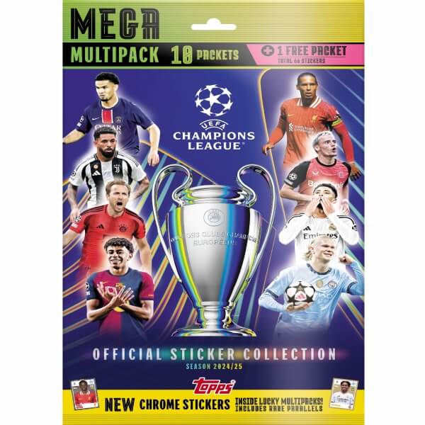 Topps Champions League 2025 Mega Multipack - 10+1 pack stickers