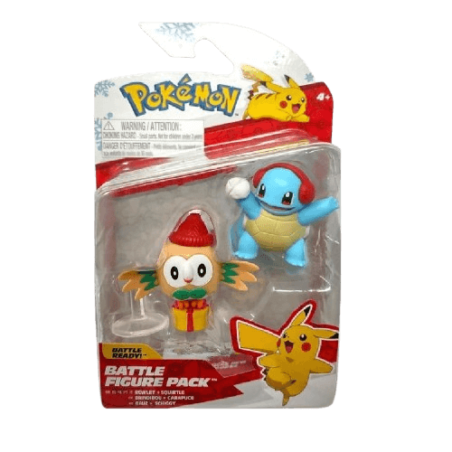 Pokémon action figures Squirtle a Rowlet (Holiday Edition) - 5 cm
