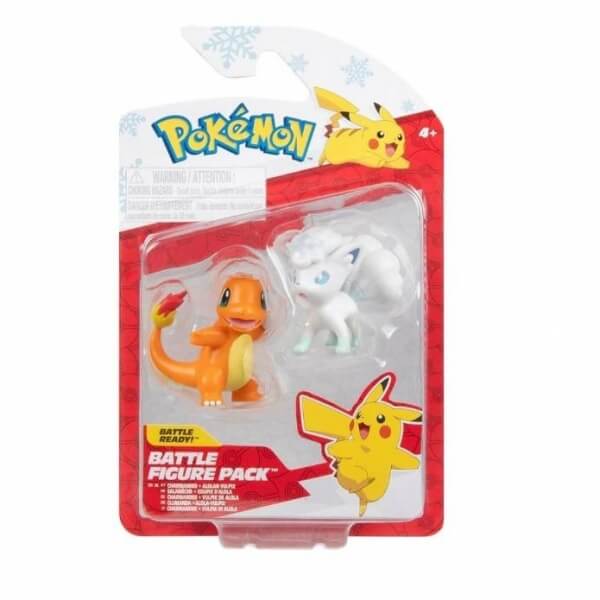 Pokémon action figures Charmander and Alolan Vulpix (Holiday Edition) - 5 cm