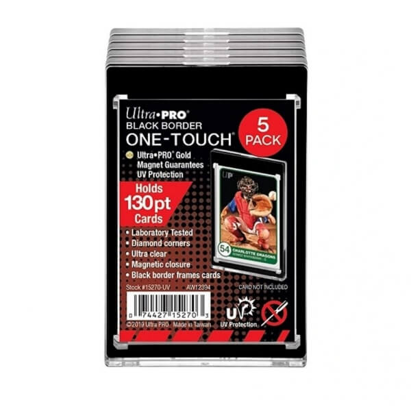 Card Cover - Ultra Pro One Touch Magnetic Holder 130pt Black Border - 5 pcs