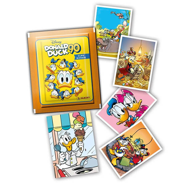 Donald Duck 90 Years Anniversary - 4 stickers + 1 card