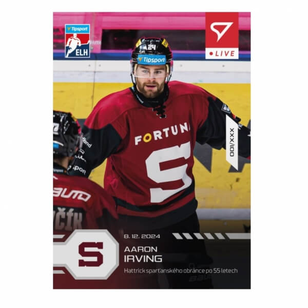 Hockey card Live Tipsport 2024-2025 - L-58 Aaron Irving