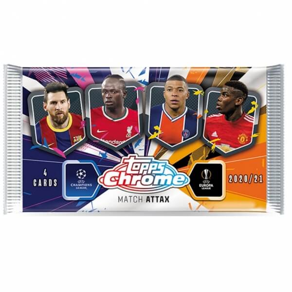 2020-21 Topps Chrome Match Attax Hobby Pack
