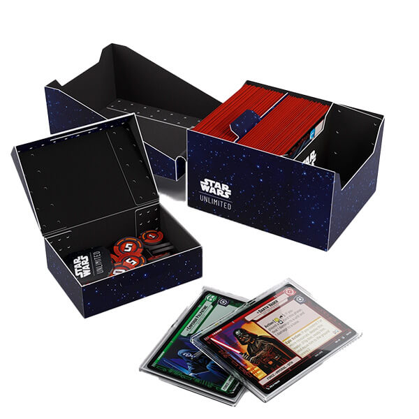 Multifunctional card box Star Wars: Unlimited Twin Suns Soft Crate - Card Back Blue