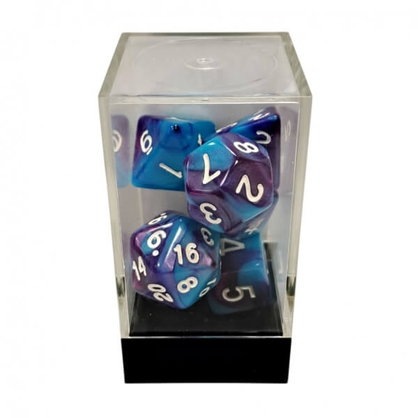 Dice set Dual Dual Blue-Purple/White Polyhedral - 7 pieces KAD15395