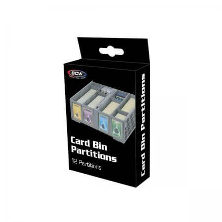 BCW Card Bin Partitions Grey - 12 pcs