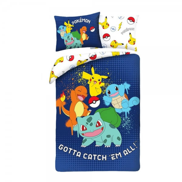 Pokémon Duvet Set - Bulbasaur, Squirtle, Charmander, Pikachu ver. 10