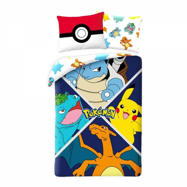 Pokémon Duvet Set - Venusaur, Blastoise, Charizard a Pikachu ver. 1