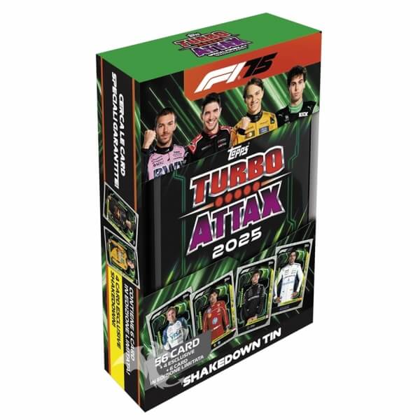 2025 Topps Turbo Attax F1 Formula 1 Mega Tin Shakedown