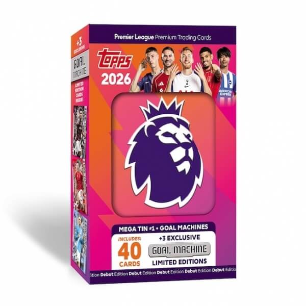 2025-2026 Topps Premier League Mega Tin #1 Goal Machine red - Soccer Cards