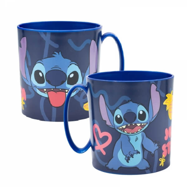 Children's plastic mug Stitch Palms 390 ml