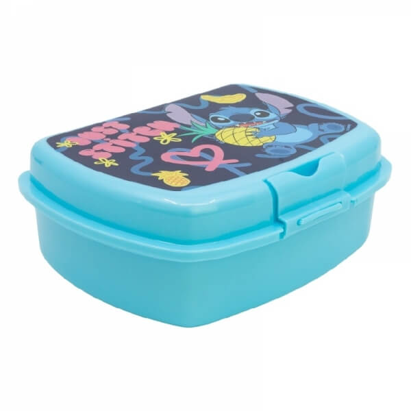 Stitch Palms Snack Box - Light Blue