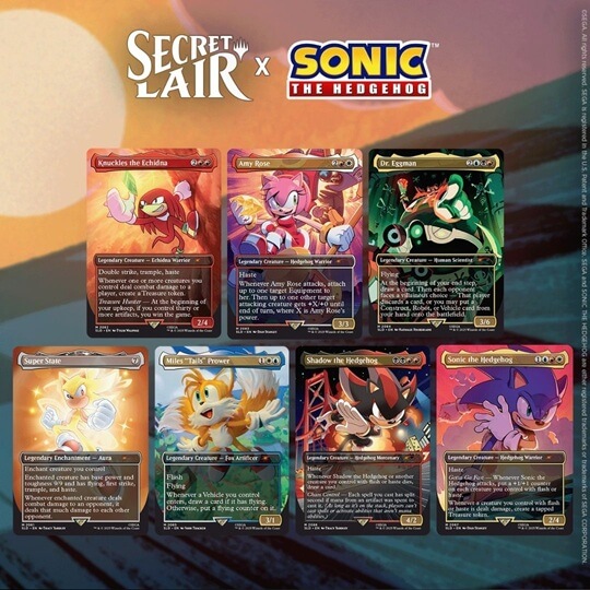 Magic the Gathering Secret Lair x Sonic: Friends and Foes 