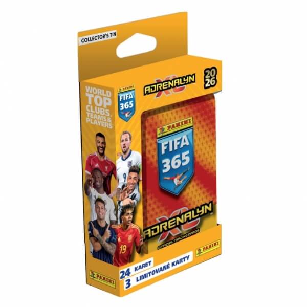 Soccer cards Panini FIFA 365 2025/2026 Adrenalyn tin box - pocket