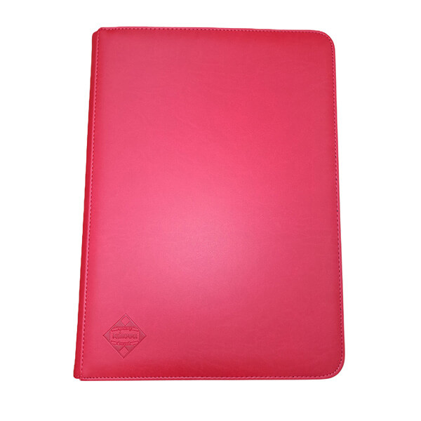 9-Pocket Premium Zippered Binder - Red