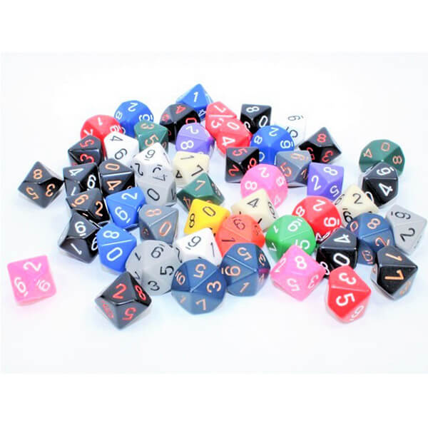 Dice D10 Loose Opaque Polyhedral Dice (29410) - 1 pcs