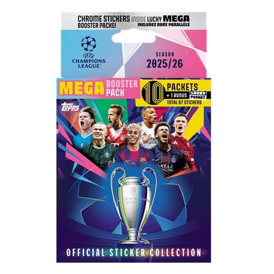 Soccer Stickers Topps Champions League 2026 Mega Eco Pack
