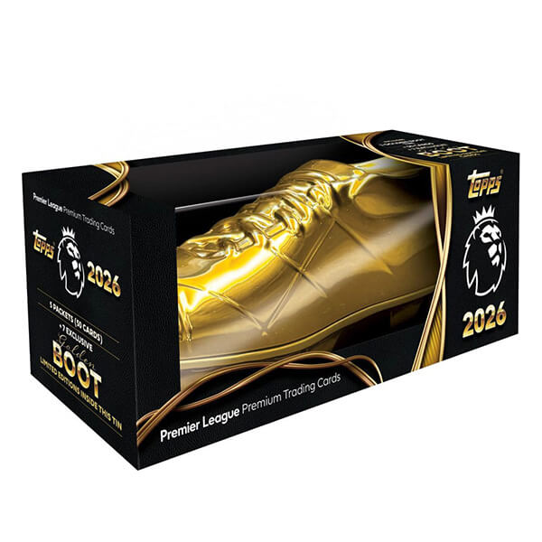 2025-2026 Topps Premier League Trading Cards Golden Boot Tin - Soccer Cards