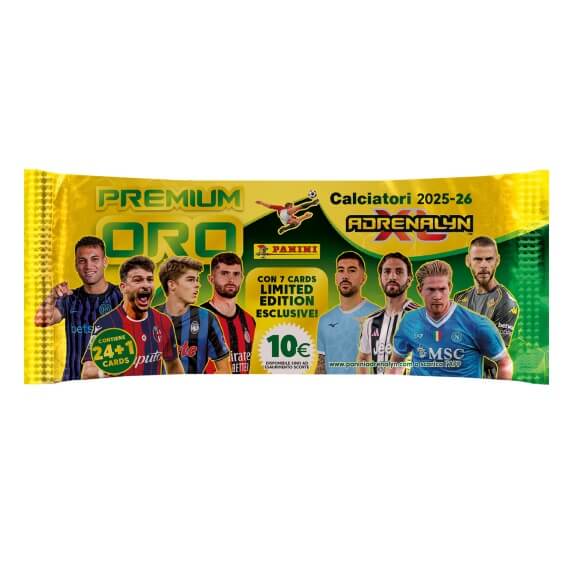 Soccer cards Panini Serie A 2025/2026 - ADRENALYN XL Gold Packet