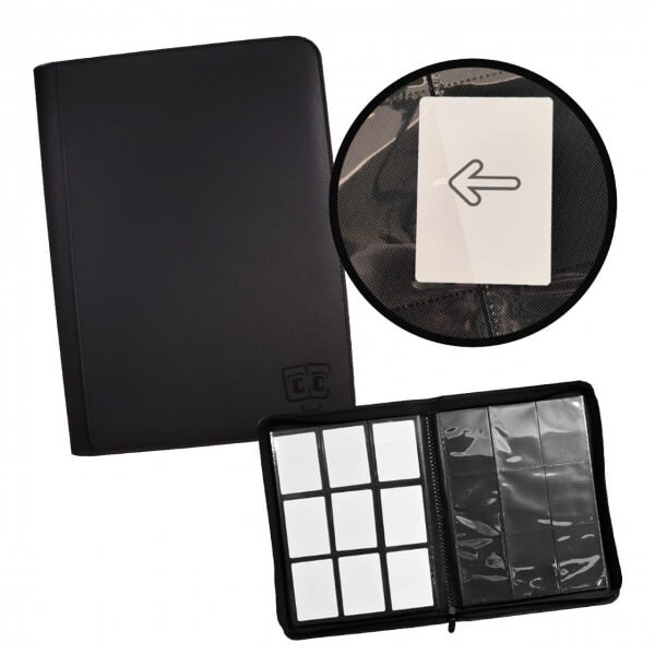 TCG Guru 9-Pocket Zippered Card Album - Xenon Black