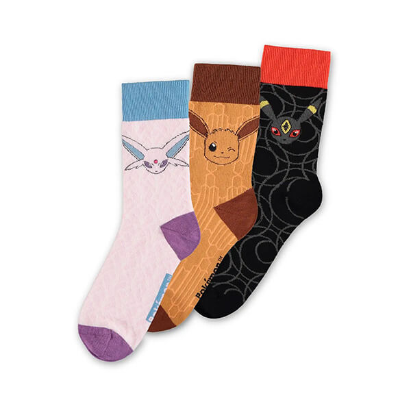 Pokémon Socks - Eevee Evolution EEU - sada 3 ks