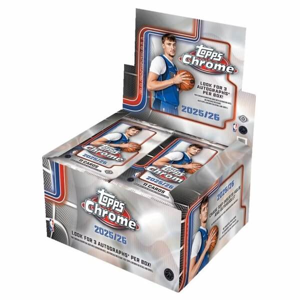 2025-2026 NBA Cards Topps Chrome Basketball Hobby Jumbo Box