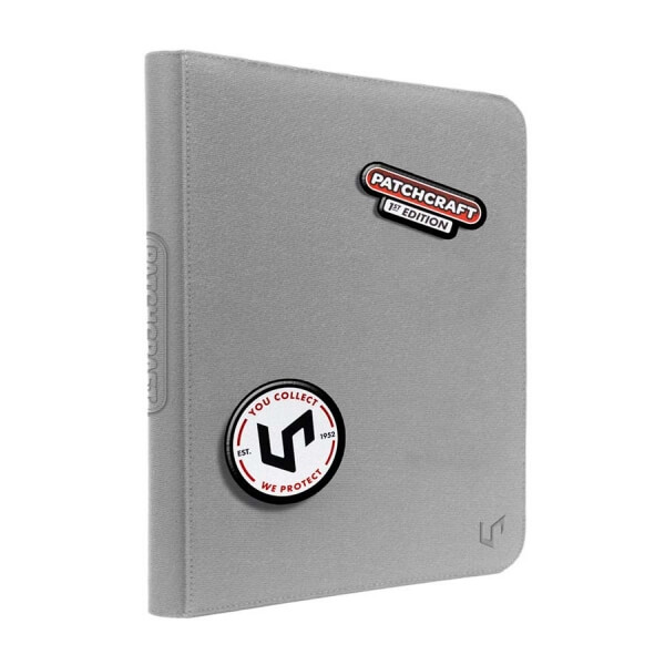  Card Album UltraPro Patchcraft Zippered 9-Pocket PRO-Binder - Gray