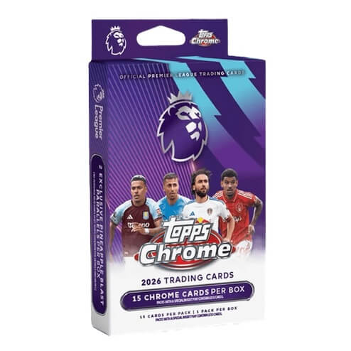 2025-2026 Topps Chrome Premier League Hanger Box - Soccer Cards