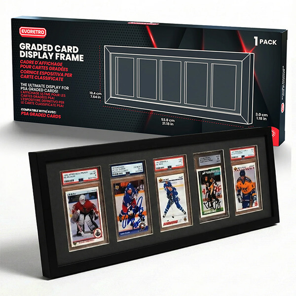 Evoretro Wooden Frame for 5 graded PSA cards