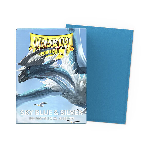 Dragon Shield Matte Dual Card Sleeves - Sky Blue and Silver - 100 pcs