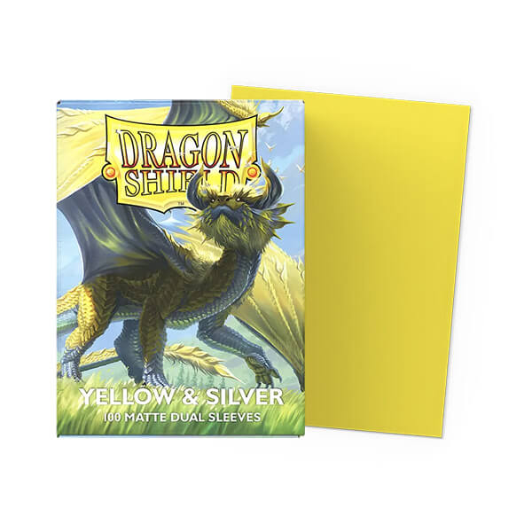 Dragon Shield Matte Dual Card Sleeves - Yellow and Silver - 100 pcs