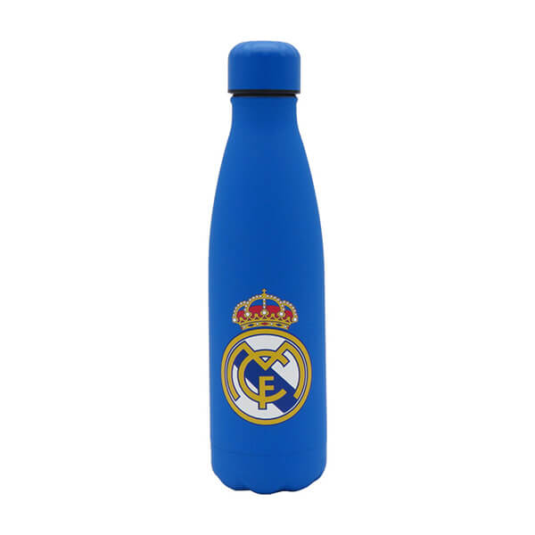 Stainless steel drinking bottle Real Madrid - rubberized/blue