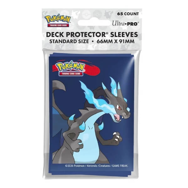 Pokémon Mega Charizard X card sleeves - 65 pcs