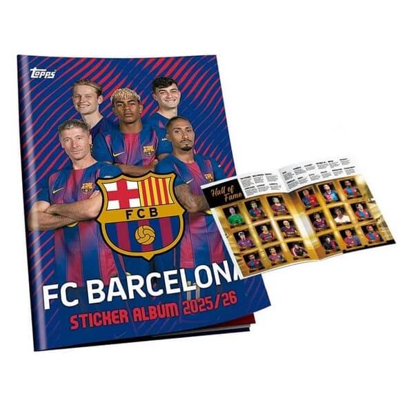 Football Stickers and Album Topps Barcelona 2025/2026