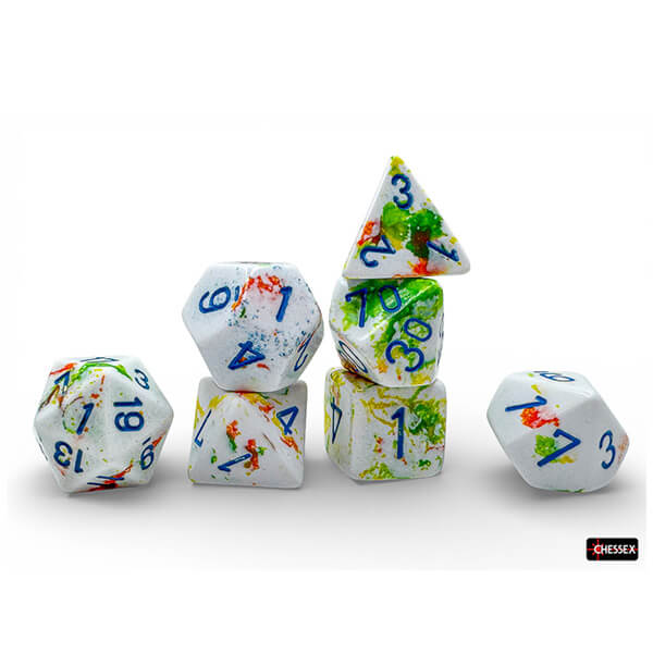Chessex Brush Polyhedral - Breezy/blue 7-Die Set