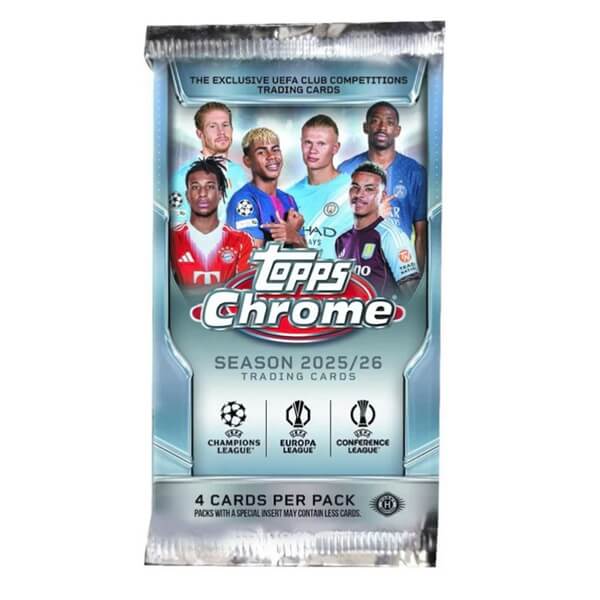 2025-2026 Topps Chrome UEFA Club Competitions Hobby Pack