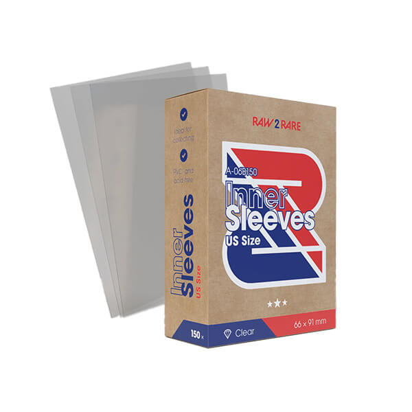 Transparent sleeves for football and hockey trading cards Raw2Rare - 150 pcs.