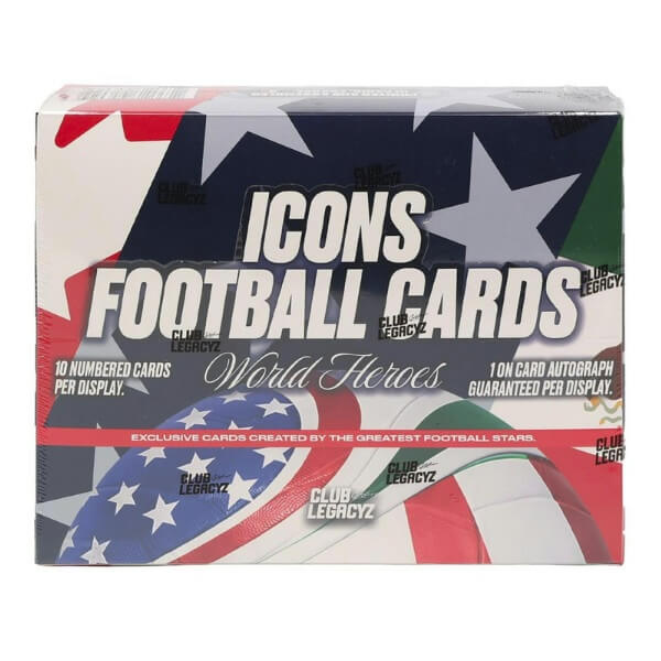 2026 Club Legacyz Icons Football World Heroes 4th Edition Hobby Box - soccer cards