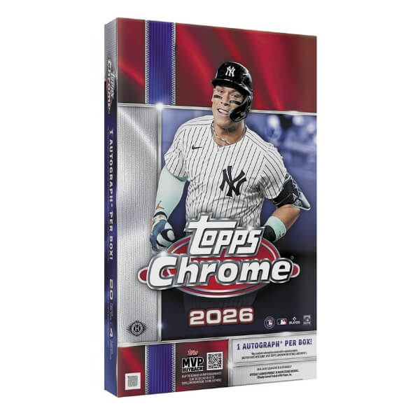 2026 Topps Chrome Baseball Hobby Box—MLB Trading Cards