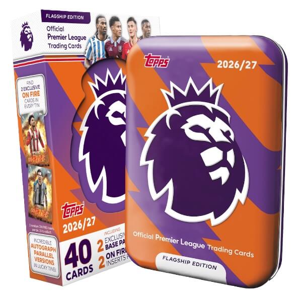 2026-2027 Topps Flagship Premier League Mega Tin 2 Orange - Soccer Cards