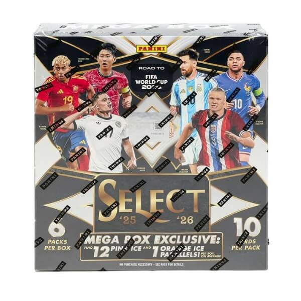 2025/2026 Panini Select Road to FIFA World Cup Mega Box - soccer cards